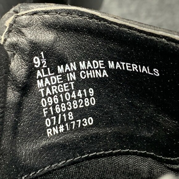 Universal Threads Black Faux Leather Shoe Bootie Block Heel Double Zip Size 9.5 - Picture 11 of 12